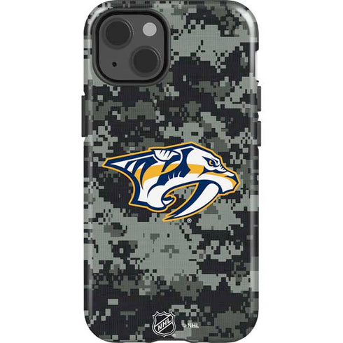 NHL Nashville Predators Camo iPhone 15 Impact Case